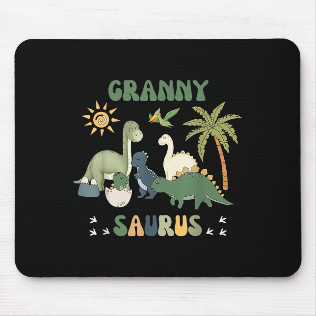 Grannysaurus T Rex Dinosaur Granny Saurus Family M Mouse Pad (Front)