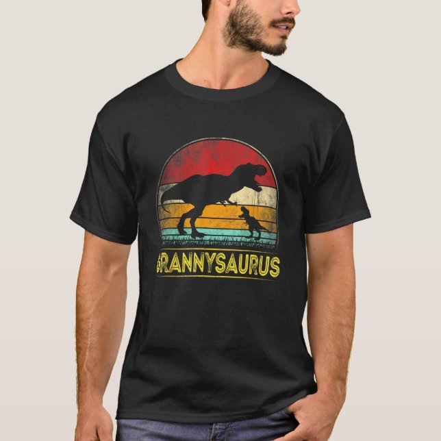 Grannysaurus T Rex Dinosaur Granny Saurus Family M T-Shirt (Front)
