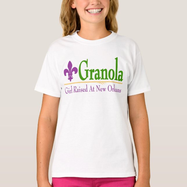 Granola: Girl Raised At New Orleans T-Shirt (Front)