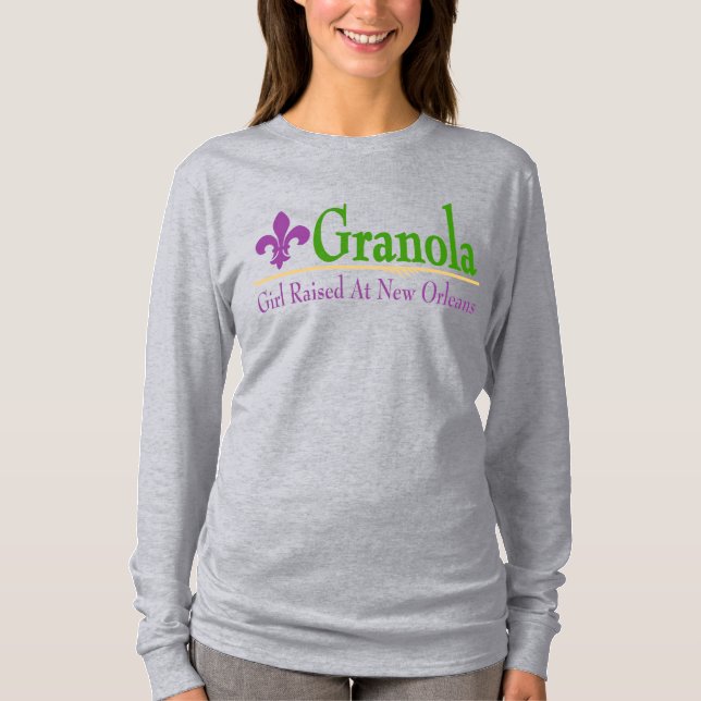 Granola: Girl Raised At New Orleans T-Shirt (Front)