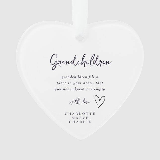 Granparents Grandma Grandad Keepsake Ornament (Front)