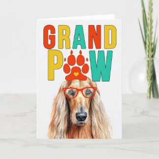 GranPAW Afghan Hound GrandDOG Grandparents Day Holiday Card