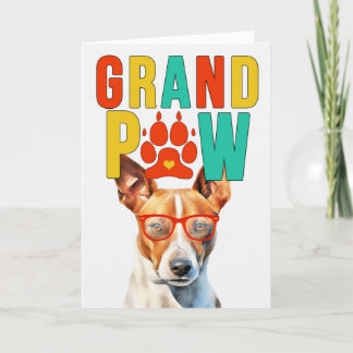 GranPAW Basenji Dog Funny Grandparents Day Holiday Card