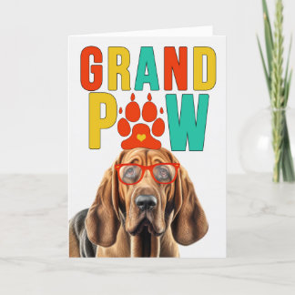 GranPAW Bloodhound Dog Funny Grandparents Day Holiday Card