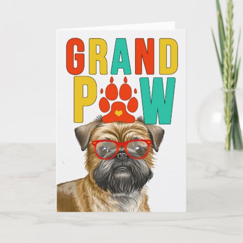 GranPAW Brussels Griffon Funny Grandparents Day Holiday Card