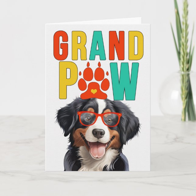 GranPAW Entlebucher Mountain DOG Grandparents Day Holiday Card (Front)