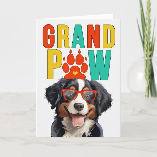 GranPAW Entlebucher Mountain DOG Grandparents Day Holiday Card