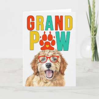 GranPAW Goldendoodle DOG Funny Grandparents Day Holiday Card
