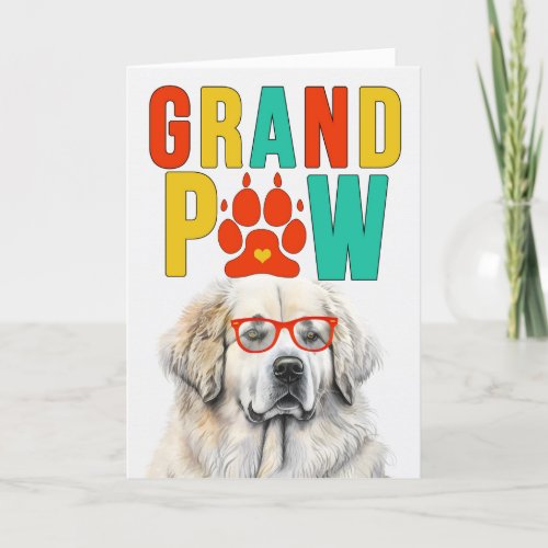GranPAW Great Pyrenees DOG Funny Grandparents Day Holiday Card