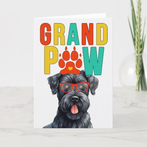 GranPAW Kerry Blue Terrier Funny Grandparents Day Holiday Card