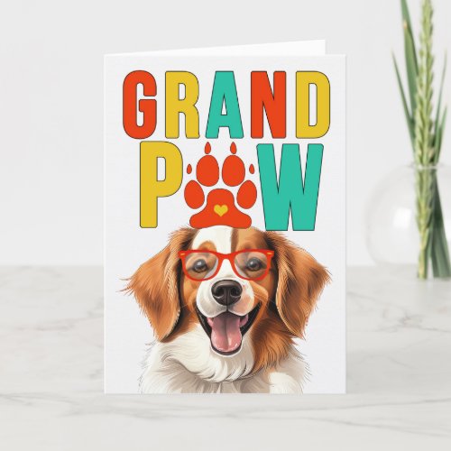 GranPAW Kooikerhondje DOG Funny Grandparents Day Holiday Card