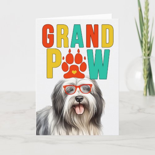 GranPAW Lowchen Dog Funny Grandparents Day Holiday Card