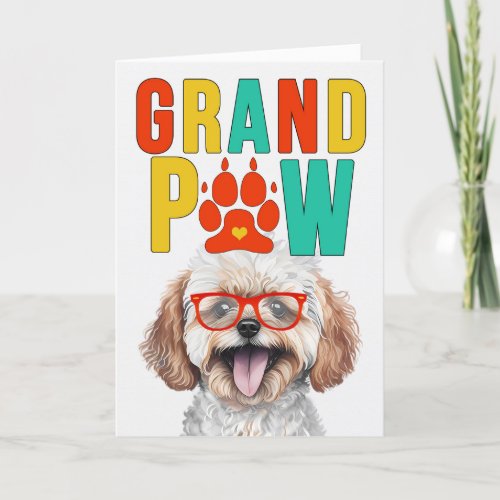 GranPAW Maltipoo Dog Funny Grandparents Day Holiday Card