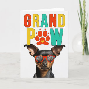 GranPAW Min Pin Dog Funny Grandparents Day Holiday Card