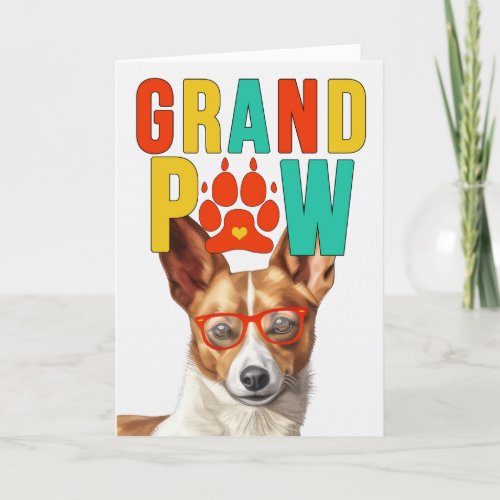 GranPAW Podengo Dog Funny Grandparents Day Holiday Card