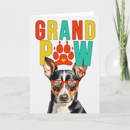 GranPAW Rat Terrier Dog Funny Grandparents Day Holiday Card