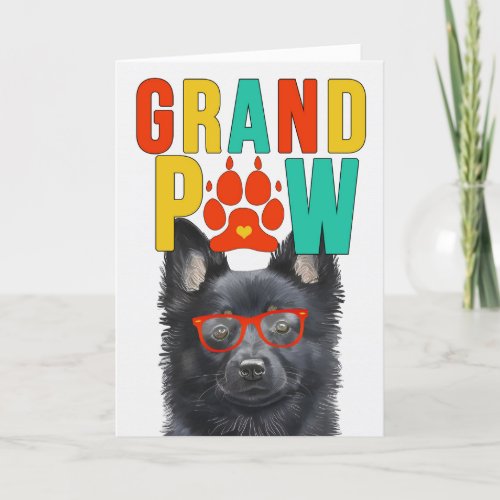 GranPAW Schipperke Dog Funny Grandparents Day Holiday Card