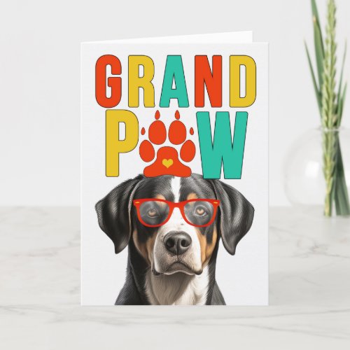 GranPAW Swiss Mountain Dog Funny Grandparents Day Holiday Card