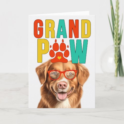 GranPAW Tolling Retriever Funny Grandparents Day Holiday Card