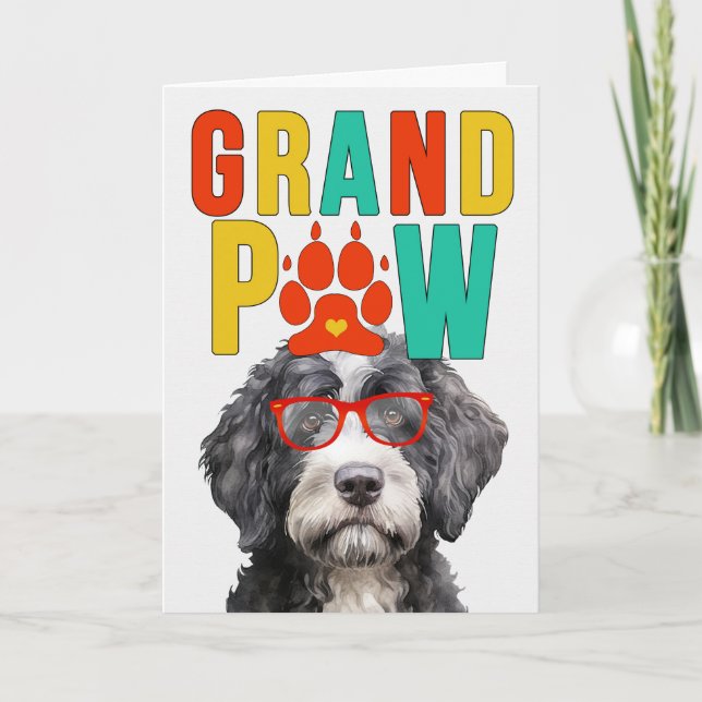 GranPAW Water Dog Funny Grandparents Day Holiday Card (Front)