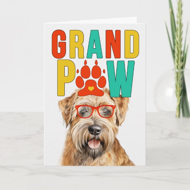 GranPAW Wheaten Terrier Dog Funny Grandparents Day Holiday Card (Front)