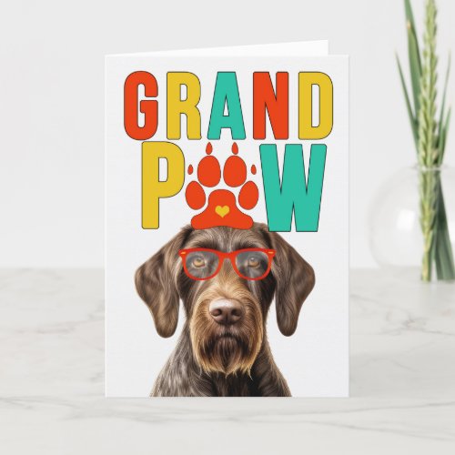 GranPAW Wirehair Pointer Funny Grandparents Day Holiday Card
