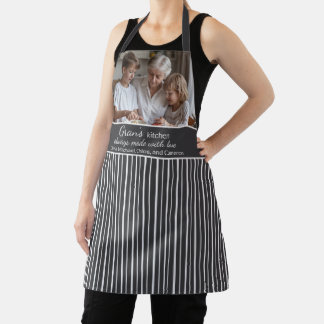 Gran's Kitchen Photo Grandchildren Striped Apron