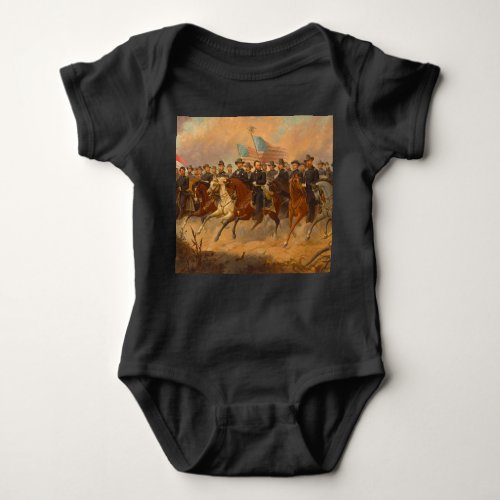 Grant and His Generals by Ole Peter Hansen Balling Baby Bodysuit