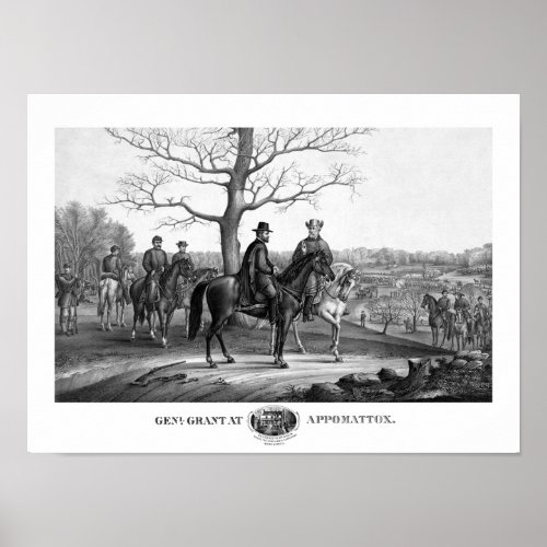 Grant And Lee At Appomattox __ Civil War Poster