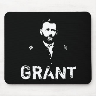 Grant -- Black and White Mouse Pad