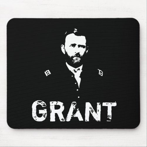 Grant __ Black and White Mouse Pad