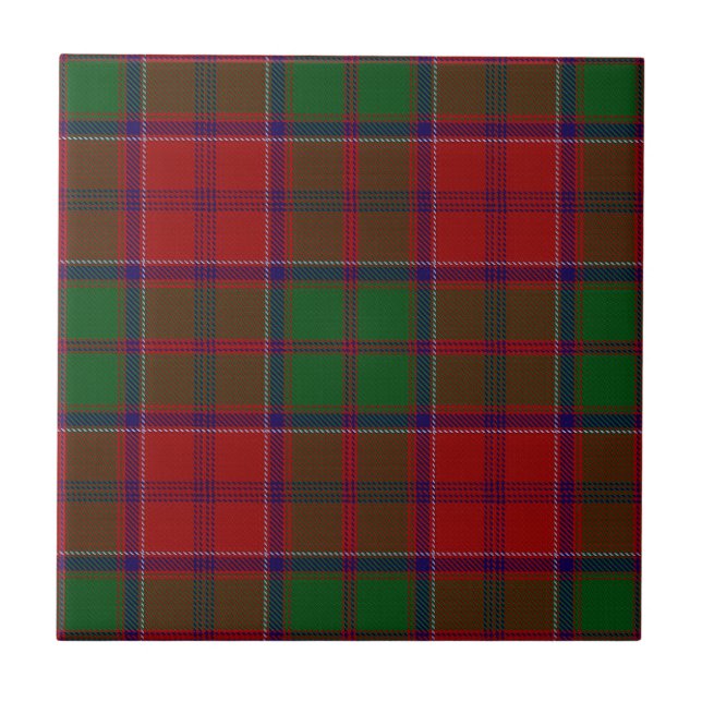 Grant Clan Hunting Tartan Plaid Ceramic Tile (Front)