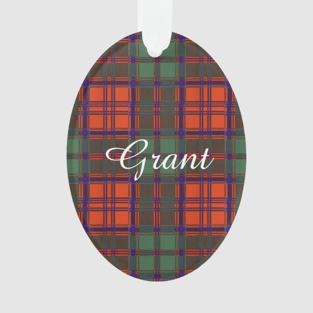 Grant clan Plaid Scottish tartan Ornament (Front)