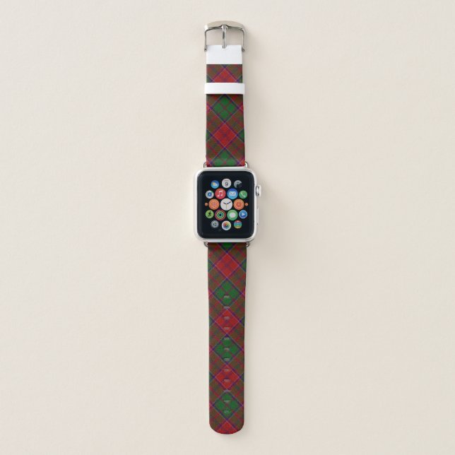 Grant Clan Tartan Scottish Plaid Apple Watch Band (Front)