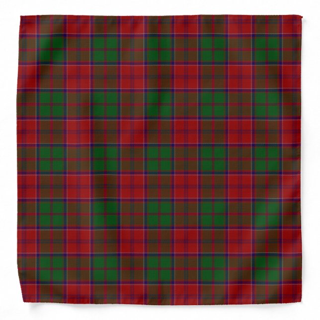 Grant Clan Tartan Scottish Plaid Bandana (Front)