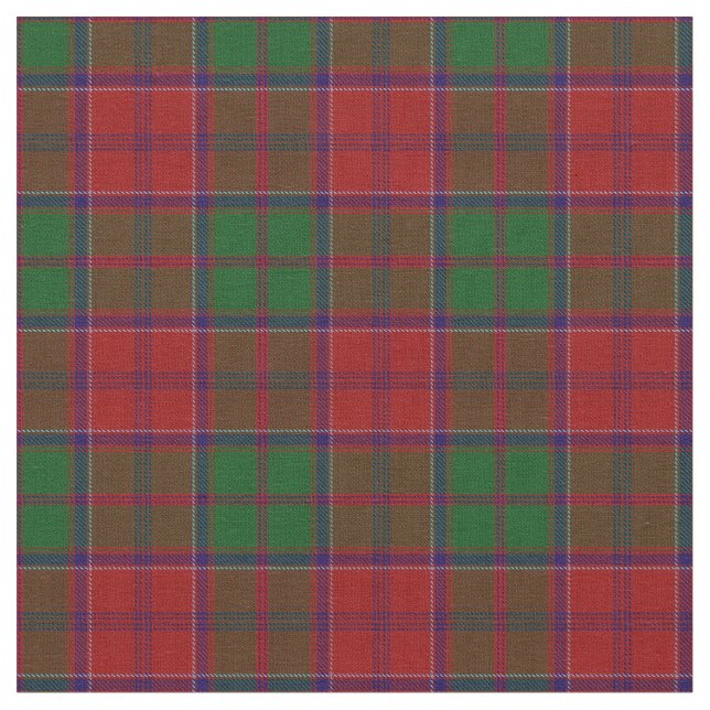 Grant Clan Tartan Scottish Plaid Fabric (Close Up)