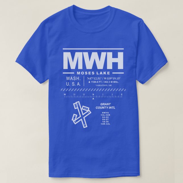 Grant County International Airport MWH T-Shirt (Design Front)