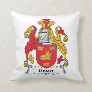 Grant Family Crest Throw Pillow