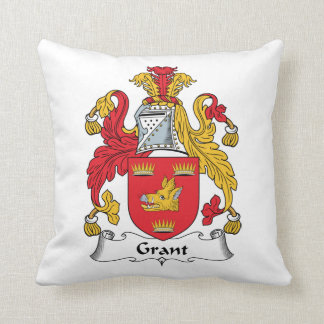 Grant Family Crest Throw Pillow