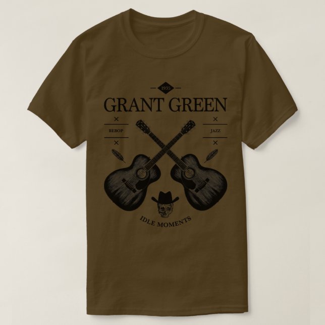 Grant Green Acoustic Guitar Vintage Logo T-Shirt (Design Front)