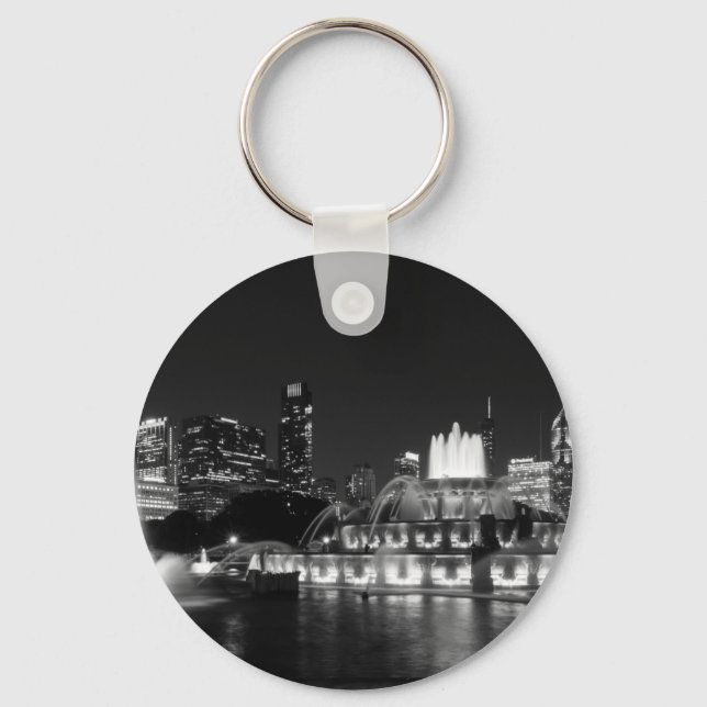 Grant Park Chicago Grayscale Keychain (Front)