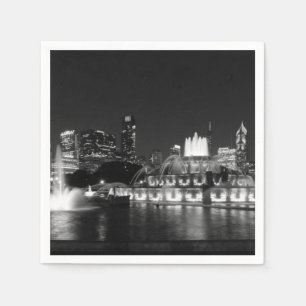 Grant Park Chicago Grayscale Napkins