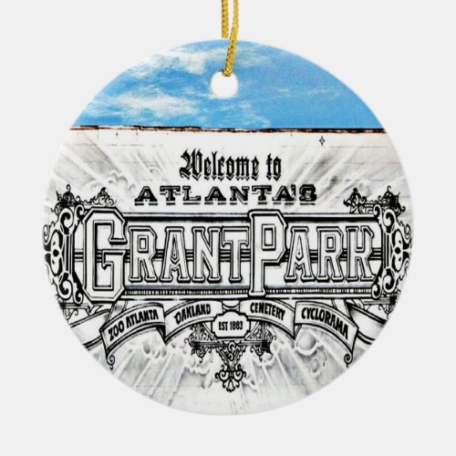 Grant Park Grant Park Atlanta Grant Park  Ceramic Ornament