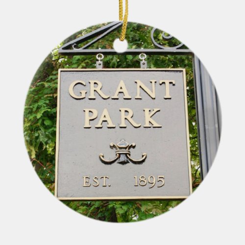 Grant Park Grant Park Atlanta Grant Park  Ceramic Ornament
