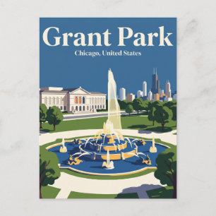 Grant Park Illinois Postcard