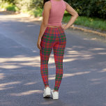 Grant Plaid Scottish Clan Tartan Red Green Blue Leggings<br><div class="desc">Upgrade your traditional winter wardrobe with these bold,  colorful,  and quality Scottish clan Grant tartan plaid leggings. Great for the holidays and perfect for winter activities,  training,  or workouts</div>