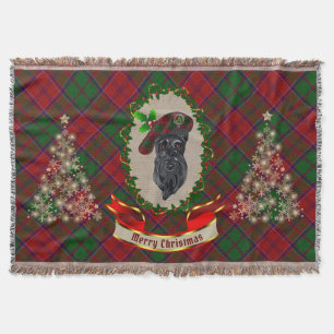 Grant Scottie Dog Christmas Throw Blanket