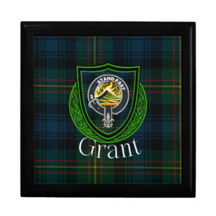 Grant Scottish Clan Tartan & Crest Gift Box