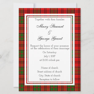 Grant Scottish Wedding Invitation