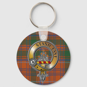Grant Tartan & Badge Keychain